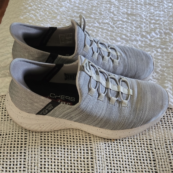 Skechers Men's Gray Slip-In Shoes - Picture 7 of 7
